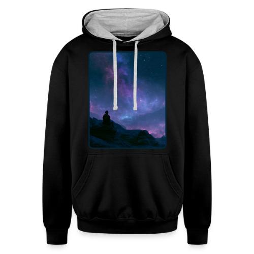 Stargazer Nebula Night Sky Art - Unisex Contrast Hoodie