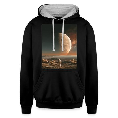Astronaut on an Alien Moon - Unisex Contrast Hoodie