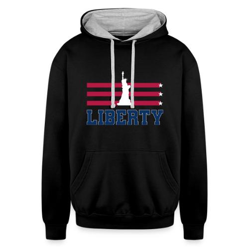 USA: Stars of Liberty - Unisex Contrast Hoodie