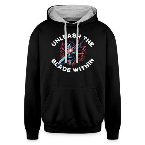 Unleash the Blade Within - Unisex Contrast Hoodie