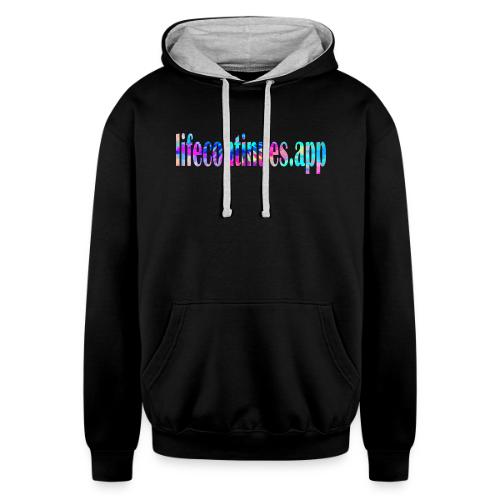 Lifecontinues.app1 - Unisex Contrast Hoodie