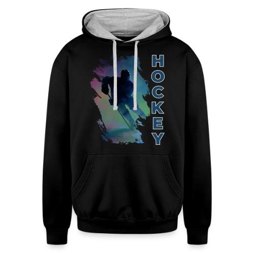 Hockey Pulse - Unisex Contrast Hoodie