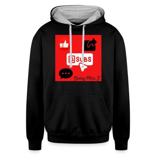 Like Share Subscribe Comment - Unisex Contrast Hoodie