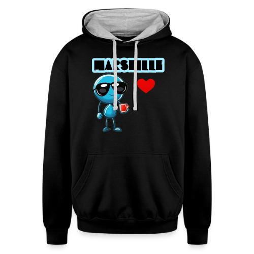 Smoon City_Marseille - Unisex Contrast Hoodie