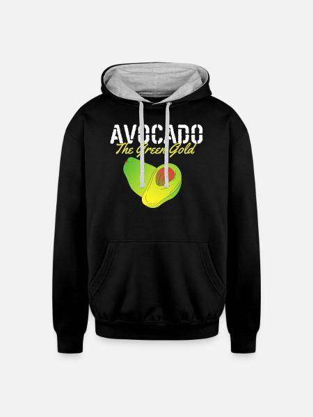 Avocado The Green Gold - Unisex Contrast Hoodie - black/heather gray