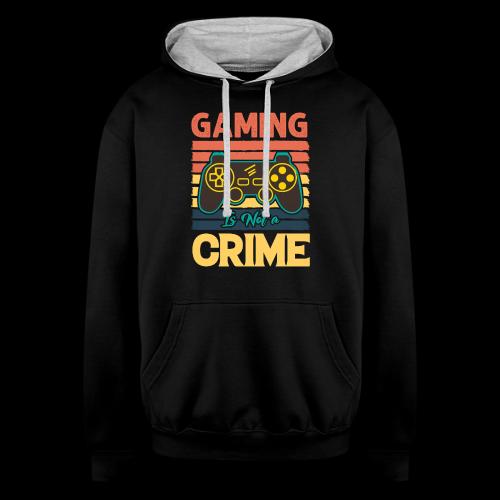 Gaming Is Not A Crime Tee - Unisex Contrast Hoodie