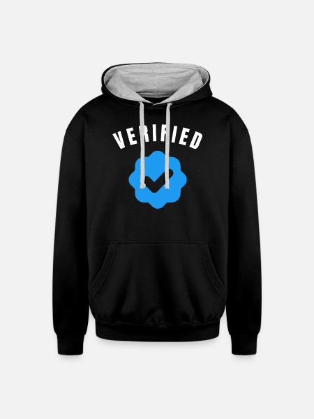 Appreciated Feedback Verified Tweet - Unisex Contrast Hoodie - black/heather gray