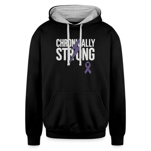 Chronically Strong - Unisex Contrast Hoodie