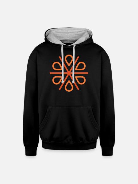 Orange Seeds - Unisex Contrast Hoodie - black/heather gray