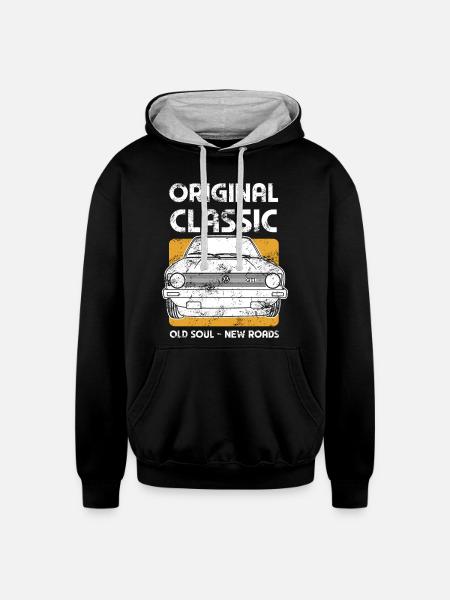 Volkswagen VW GTI Original Classic - Unisex Contrast Hoodie - black/heather gray