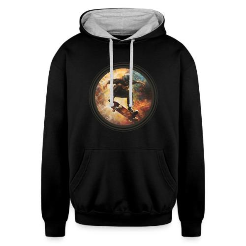 Skateboarding Flow - Unisex Contrast Hoodie