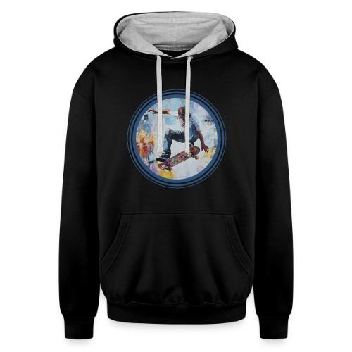 Skateboarding Universe - Unisex Contrast Hoodie