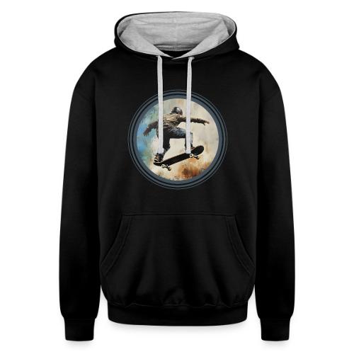Skateboarding Energy - Unisex Contrast Hoodie