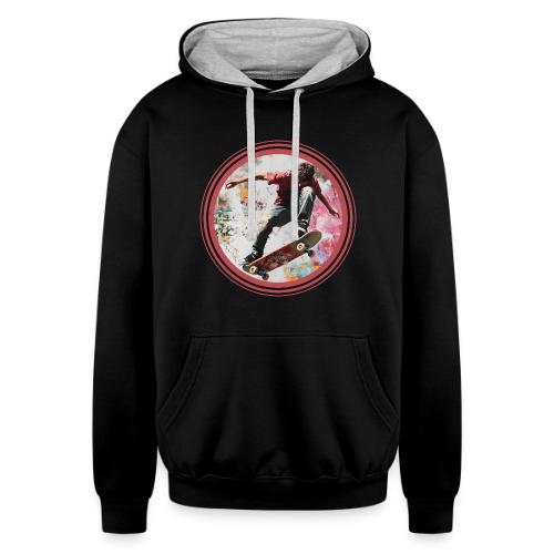 Skateboarding Soul - Unisex Contrast Hoodie