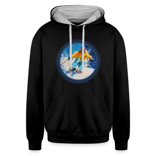 Born for Skiing - Unisex Contrast Hoodie