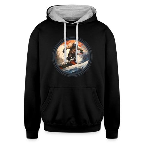 Snowboarding Elevation - Unisex Contrast Hoodie