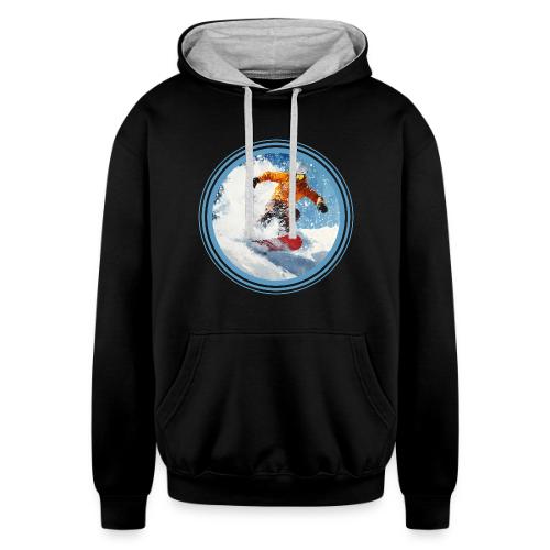 Snowboarding Edge - Unisex Contrast Hoodie