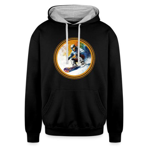 Snowboarding Dreams - Unisex Contrast Hoodie