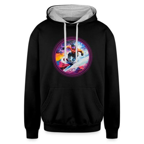 Snowboarding Spirit - Unisex Contrast Hoodie