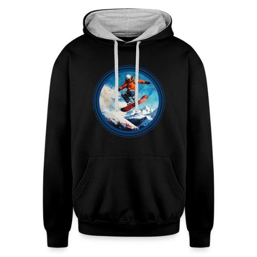 Snowboarding Vibes - Unisex Contrast Hoodie