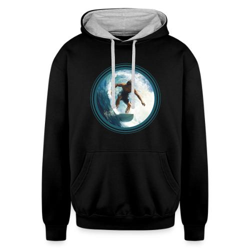 Surfing Horizon - Unisex Contrast Hoodie