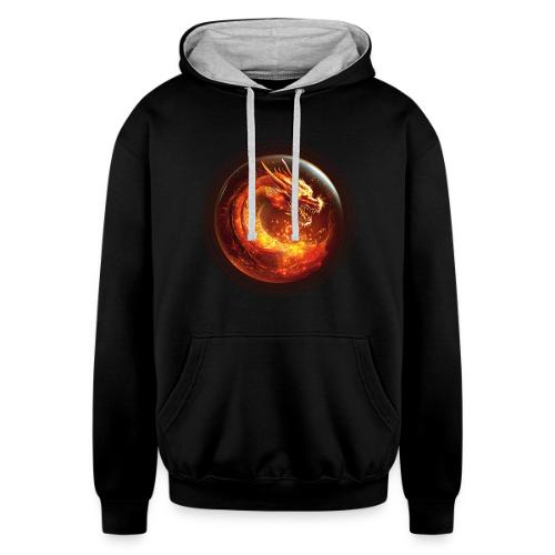 Shadow Dragon Rise - Unisex Contrast Hoodie