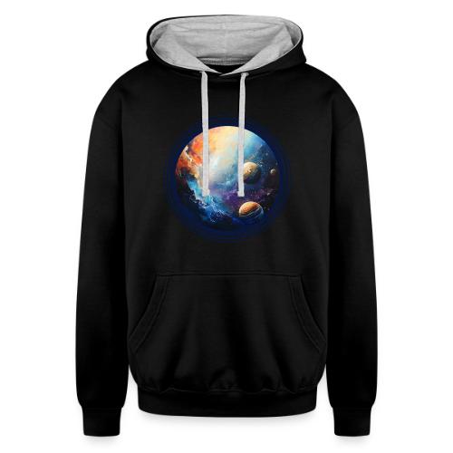 Nebula of Planets - Unisex Contrast Hoodie