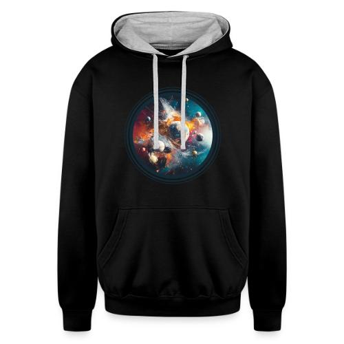 Planets in Acrylic Dreams - Unisex Contrast Hoodie