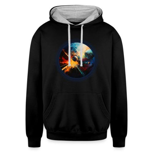 Planets in Turmoil - Unisex Contrast Hoodie