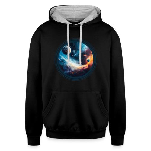 Planets Among Colors - Unisex Contrast Hoodie