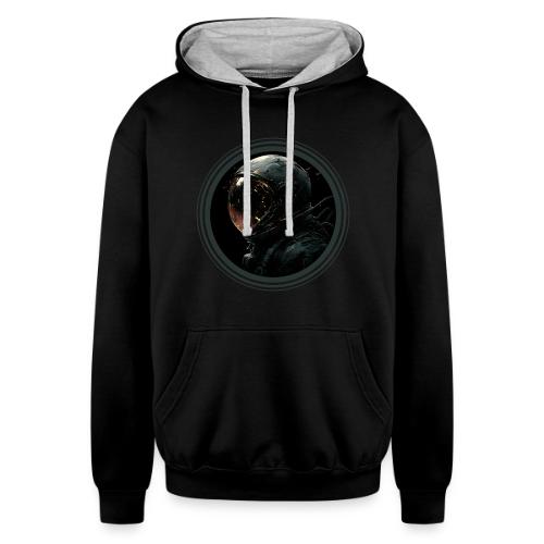 Astronaut: Reach for the stars - Unisex Contrast Hoodie