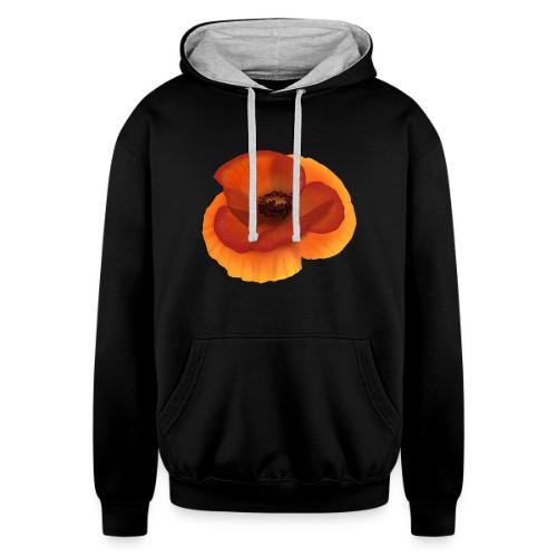 Vivid poppy - Unisex Contrast Hoodie