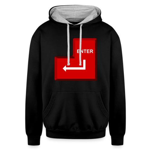 Just Press Enter - Unisex Contrast Hoodie