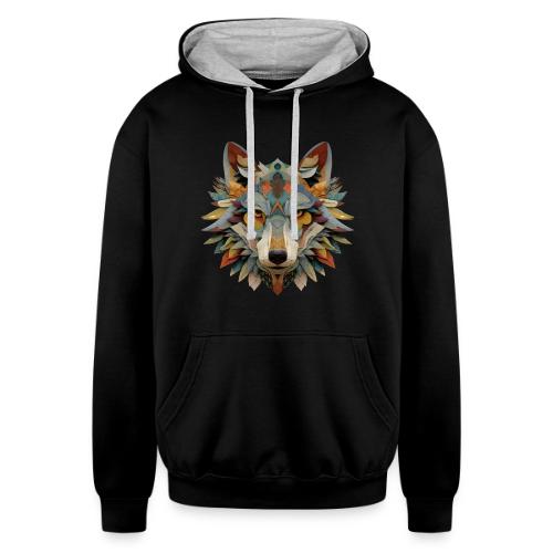 Spectrum Wolf Vision - Unisex Contrast Hoodie