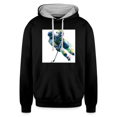 Hockey: Frozen Motion - Unisex Contrast Hoodie