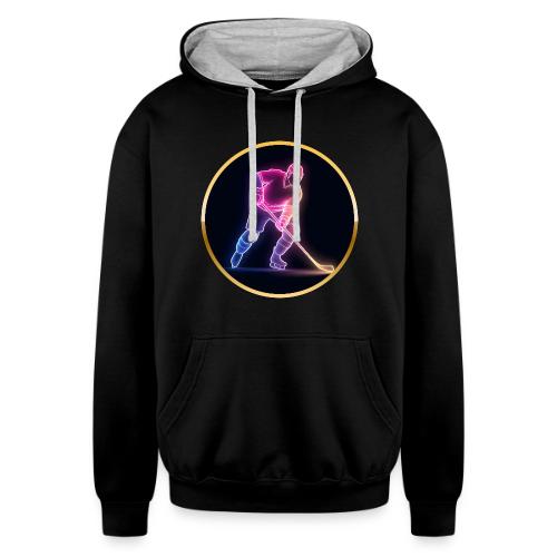 Hockey: Neon Ice Rush - Unisex Contrast Hoodie