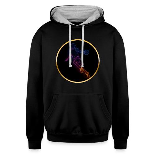 Basketball: Neon Jump Shot - Unisex Contrast Hoodie