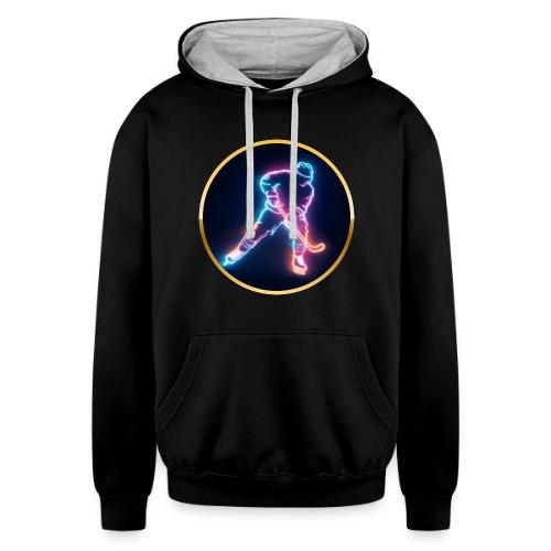 Golden Neon Hockey - Unisex Contrast Hoodie