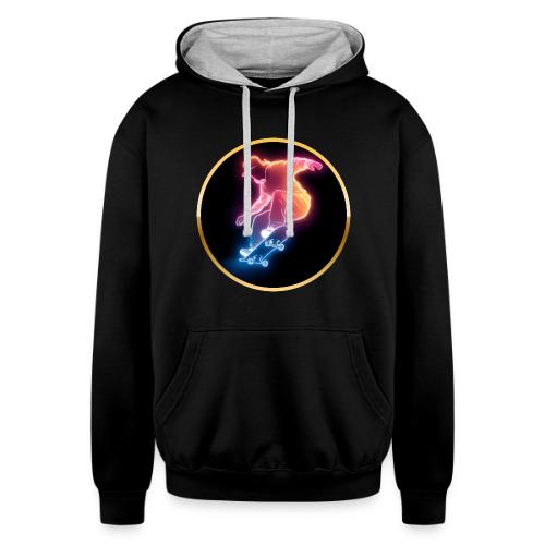 Skateboarding: Golden Trick Rider - Unisex Contrast Hoodie