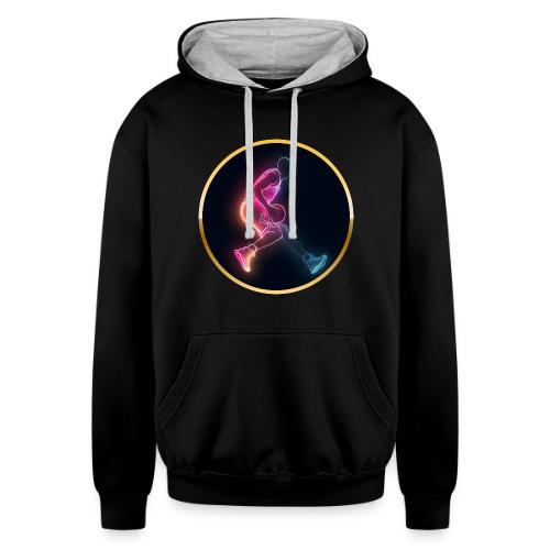 Basketball: Golden Court Glow - Unisex Contrast Hoodie