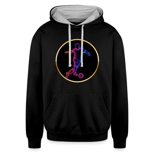 Neon Soccer Flow - Unisex Contrast Hoodie