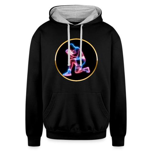 Neon Boxing Focus - Unisex Contrast Hoodie