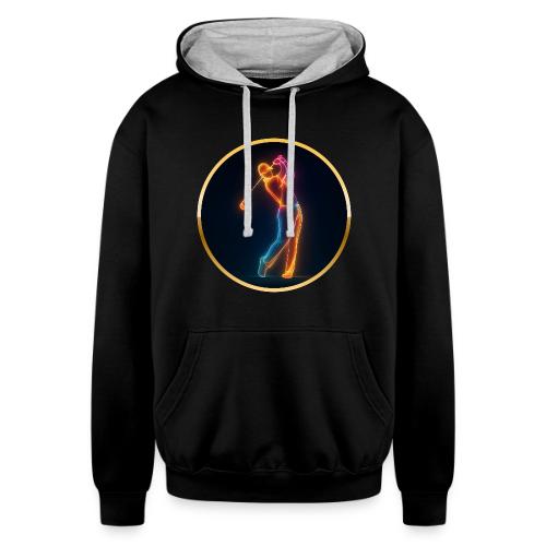 Neon Golf Motion - Unisex Contrast Hoodie