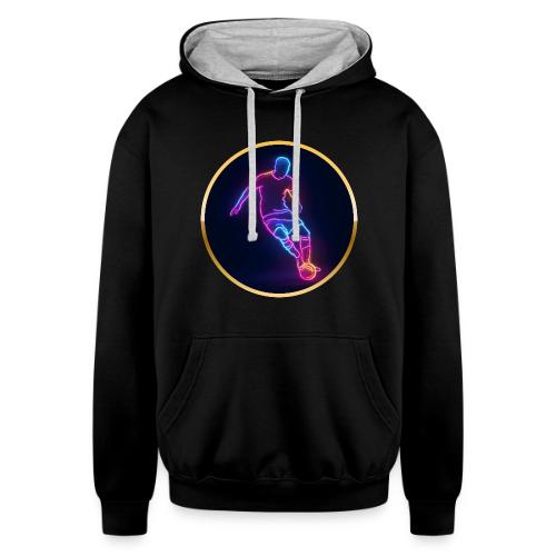 Soccer: Neon Golden Goal - Unisex Contrast Hoodie
