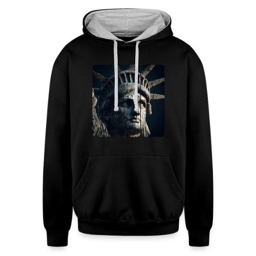 USA: Liberty in Shadows - Unisex Contrast Hoodie
