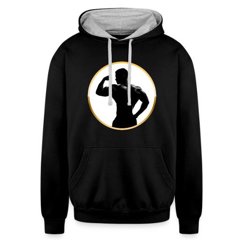Bodybuilder: Classic Flex Emblem - Unisex Contrast Hoodie