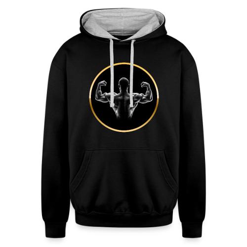 Bodybuilding: Golden Back Power - Unisex Contrast Hoodie