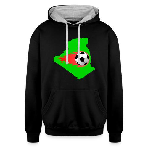 Algerian Football Fire - Unisex Contrast Hoodie