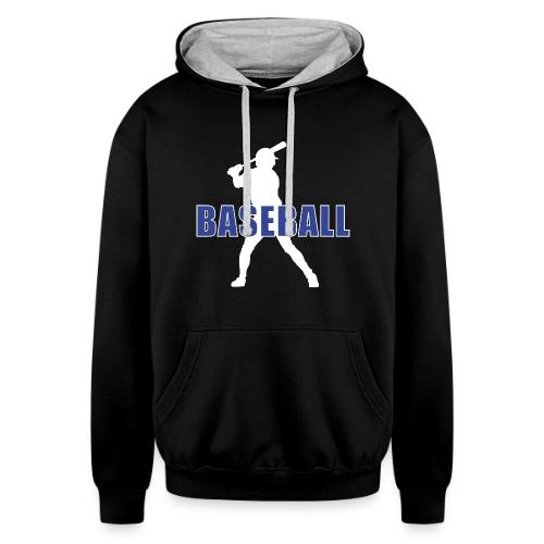 Classic Baseball Swing - Unisex Contrast Hoodie