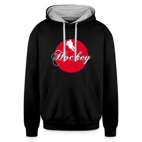Hockey: Puck Zone - Unisex Contrast Hoodie